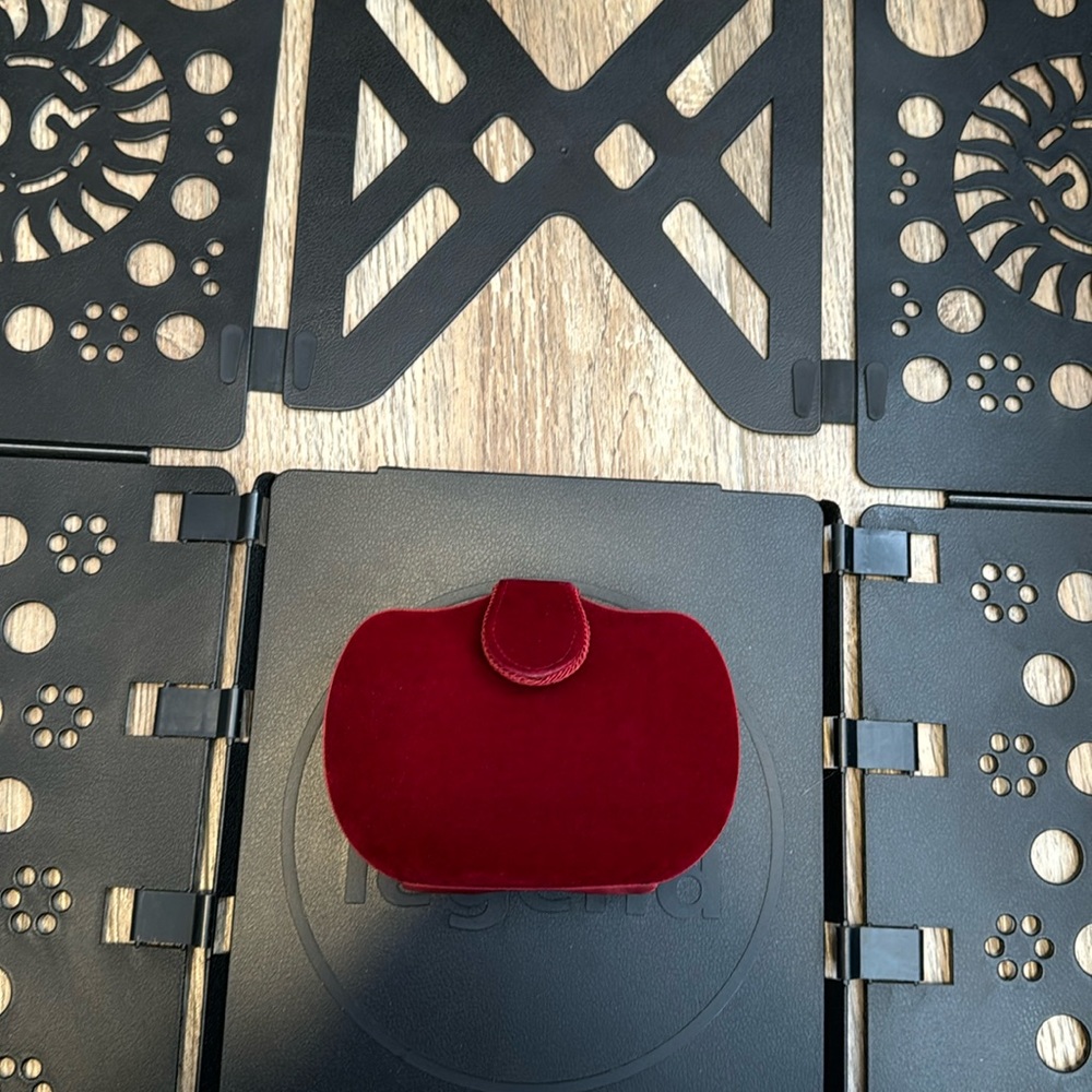 Dark red/maroon velvet purse